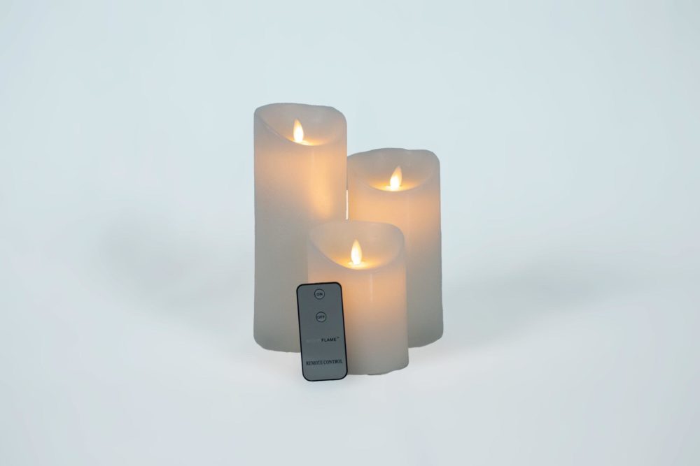 LED kaarsen set van 3 XL - Wit