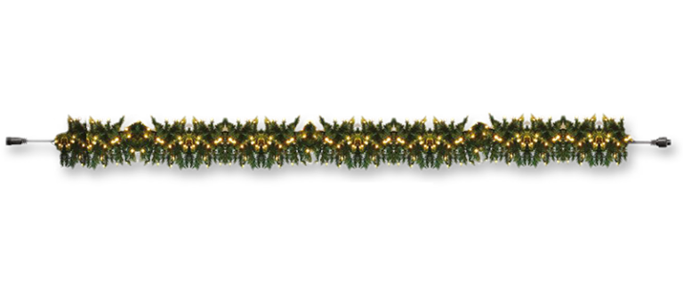 Kerstslinger Groen Met Multi Colour Lampjes 290 Cm