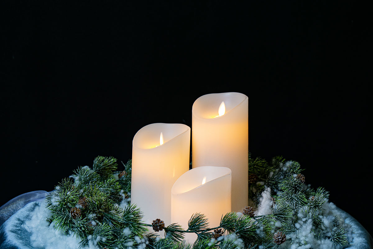 Bedenk heilig Viskeus LED kaarsen set van 3 XL - Wit - Kerstverlichting.nl